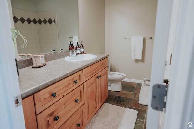 1628 E Lone Oak Dr, Draper, UT 84020 - bathroom with vanity and stone tile floors