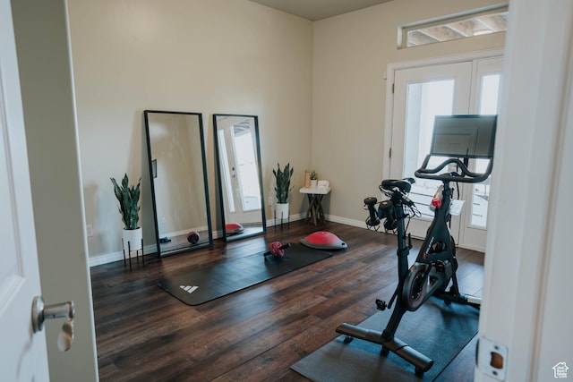 1628 E Lone Oak Dr, Draper, UT 84020 - exercise room with wood-type flooring and baseboards