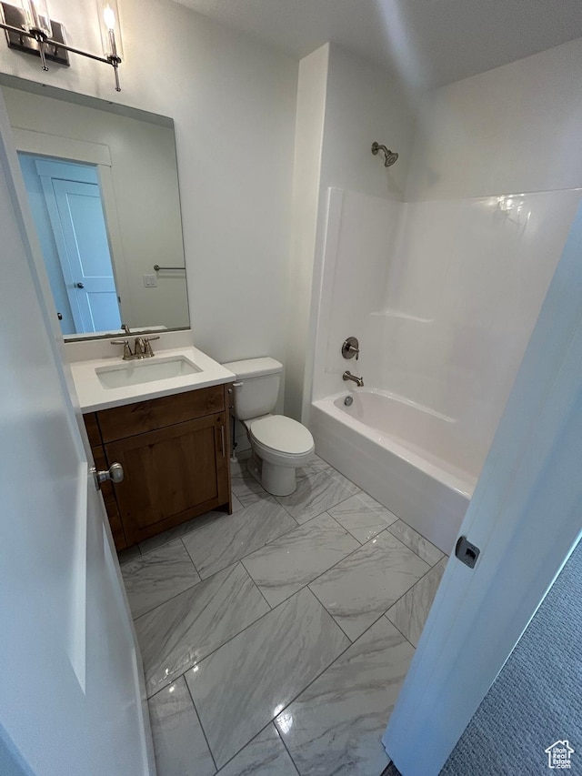 556 N 800 W, Smithfield, UT 84335 - bathroom featuring marble finish floors, vanity, and shower / bathtub combination