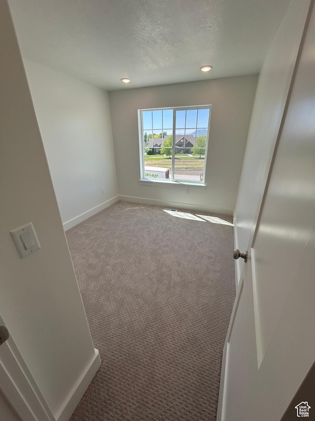 556 N 800 W, Smithfield, UT 84335 - carpeted empty room featuring recessed lighting and a textured ceiling