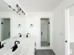 1805 N 70 W, Tooele, UT 84074 - full bath featuring double vanity and a stall shower