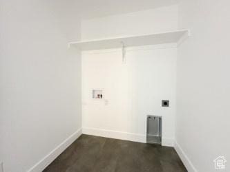 1805 N 70 W, Tooele, UT 84074 - washroom featuring washer hookup, electric dryer hookup, and dark wood finished floors