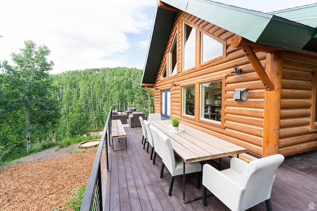 2143 S Aspen Cir, Wanship, UT 84017 - deck with outdoor dining space and an outdoor living space
