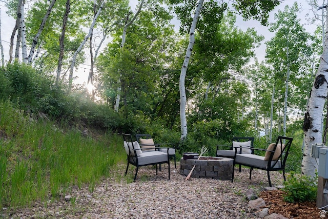2143 S Aspen Cir, Wanship, UT 84017 - view of yard with a fire pit