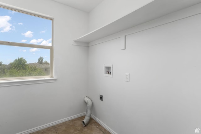 4004 N Shelter Cv W, Lehi, UT 84043 - laundry area featuring hookup for an electric dryer, hookup for a washing machine, and tile patterned flooring