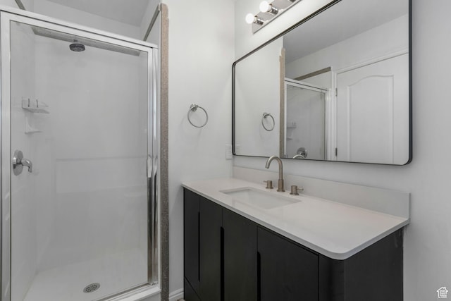4004 N Shelter Cv W, Lehi, UT 84043 - bathroom with a stall shower and vanity