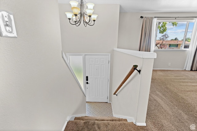 2124 W 7125 S, West Jordan, UT 84084 - stairway with a chandelier and carpet