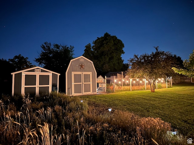 2124 W 7125 S, West Jordan, UT 84084 - yard at night with a shed