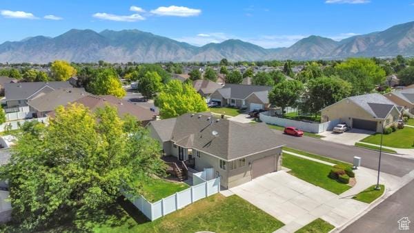 1342 S 1340 E, Spanish Fork, UT 84660 - aerial perspective of suburban area with mountains