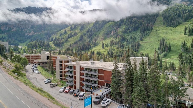 9202 E Lodge Dr Unit 201202, Snowbird, UT 84092 - aerial view of a mountain backdrop