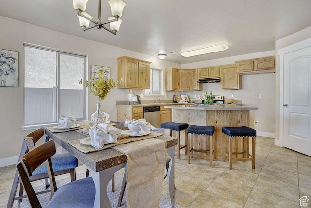 1541 N 25 E, Layton, UT 84041 - dining area with a chandelier and light tile patterned floors
