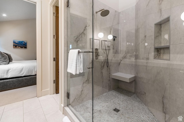 552 Deer Valley Dr, Park City, UT 84060 - ensuite bathroom with a stall shower and tile patterned flooring