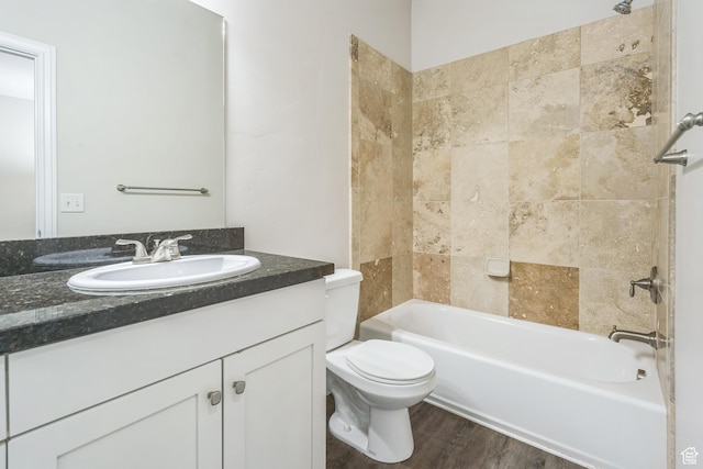 3872 S 1630 W, West Valley City, UT 84119 - bathroom featuring vanity,  shower combination, and wood finished floors
