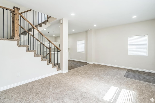 3872 S 1630 W, West Valley City, UT 84119 - staircase featuring carpet and recessed lighting