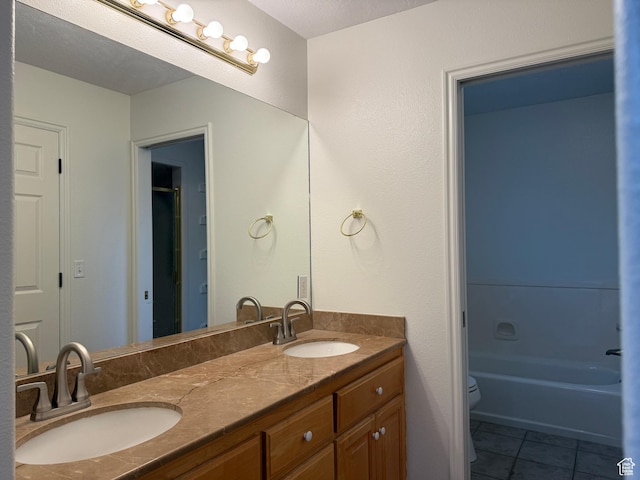 511 W 40 N, Orem, UT 84057 - full bathroom featuring double vanity, tile patterned flooring, and bathtub / shower combination