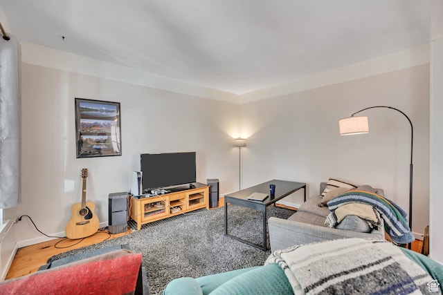 733 E Linden Ave, Salt Lake City, UT 84102 - living area with wood finished floors and baseboards