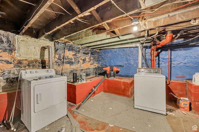733 E Linden Ave, Salt Lake City, UT 84102 - unfinished basement with independent washer and dryer