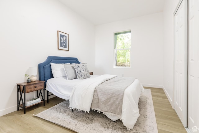 221 E 8th S, Ogden, UT 84401 - bedroom with light wood-style flooring and a closet