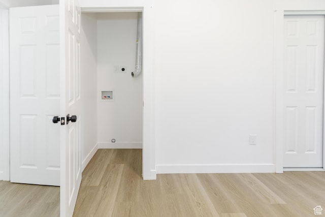 221 E 8th S, Ogden, UT 84401 - laundry area with light wood finished floors, washer hookup, and electric dryer hookup