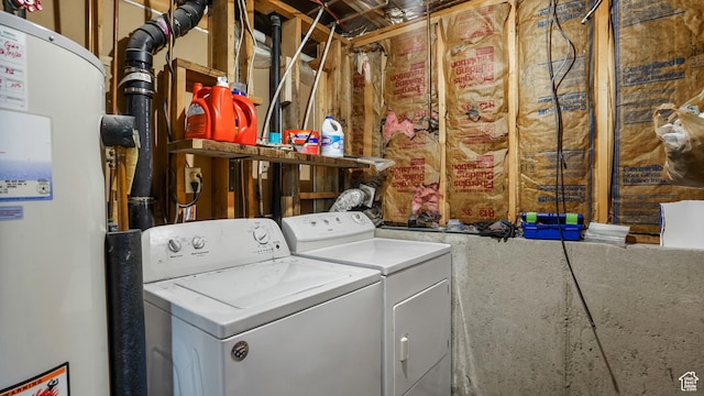 636 Downs Dr, Ogden, UT 84404 - laundry area with water heater and washing machine and dryer