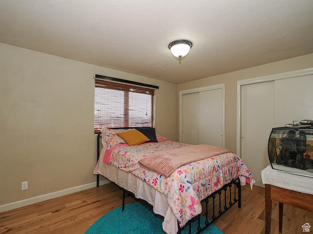 12615 S Dunhammer Dr, Riverton, UT 84065 - bedroom featuring two closets and wood finished floors