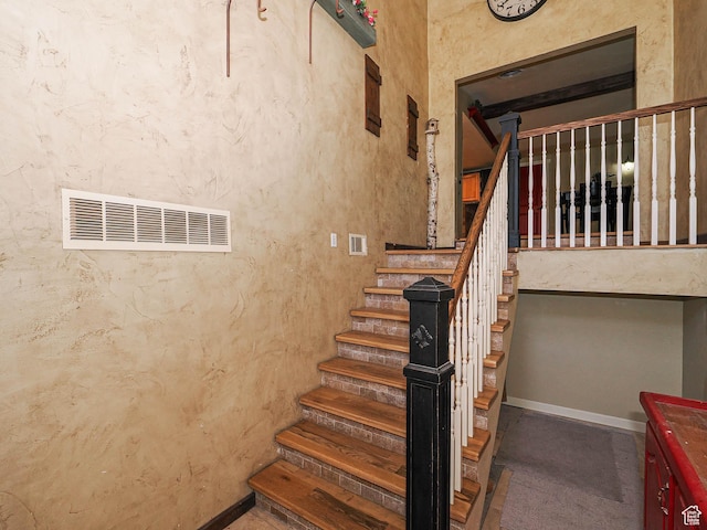 12615 S Dunhammer Dr, Riverton, UT 84065 - staircase with baseboards