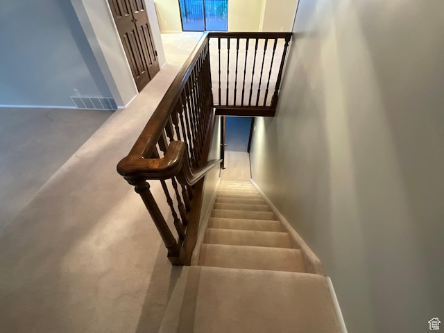 3696 N 475 E, North Ogden, UT 84414 - stairs with baseboards and carpet floors