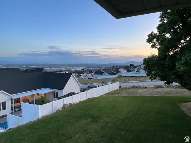 3696 N 475 E, North Ogden, UT 84414 - view of yard at dusk