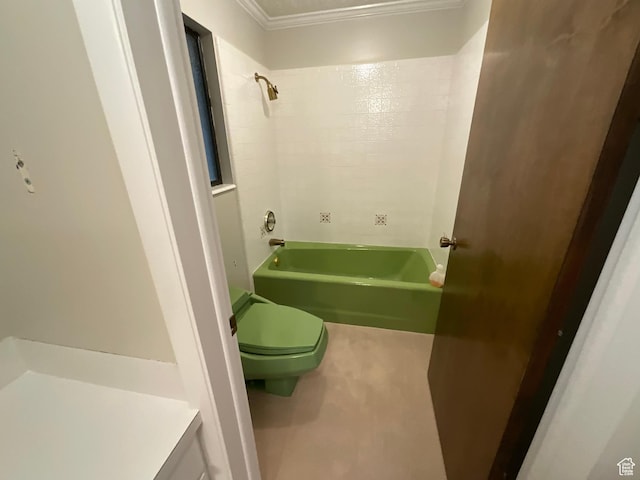 3696 N 475 E, North Ogden, UT 84414 - full bath featuring shower / bathtub combination, crown molding, and vanity
