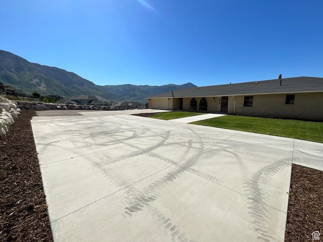 3696 N 475 E, North Ogden, UT 84414 - exterior space with a mountain view and a yard