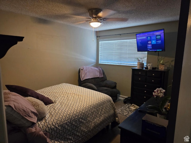 3947 W Ridgeview Way, Taylorsville, UT 84118 - bedroom with carpet floors, a ceiling fan, and a textured ceiling