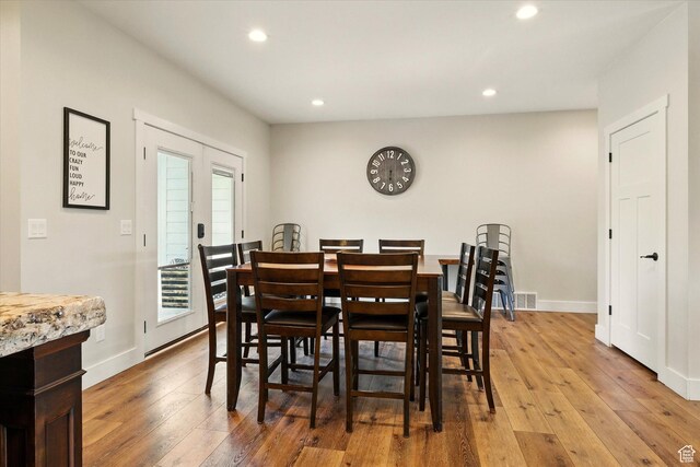 689 W Dee Dr, Garden City, UT 84028 - dining space with recessed lighting and hardwood / wood-style floors