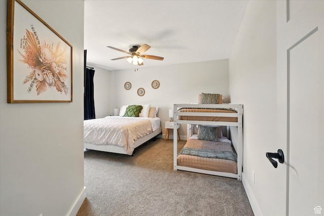 689 W Dee Dr, Garden City, UT 84028 - carpeted bedroom featuring baseboards and a ceiling fan