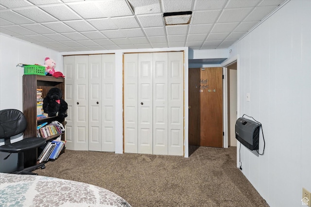 572 W 300 N, Hyrum, UT 84319 - bedroom featuring multiple closets, carpet flooring, and heating unit