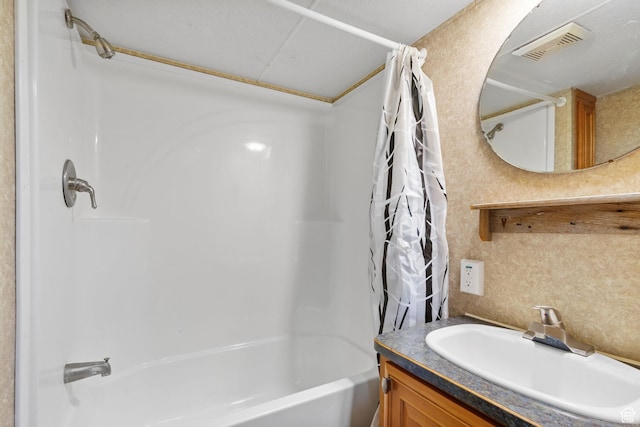 2125 E Elk Meadow Cir, Kamas, UT 84036 - full bathroom featuring shower / bathtub combination with curtain and vanity