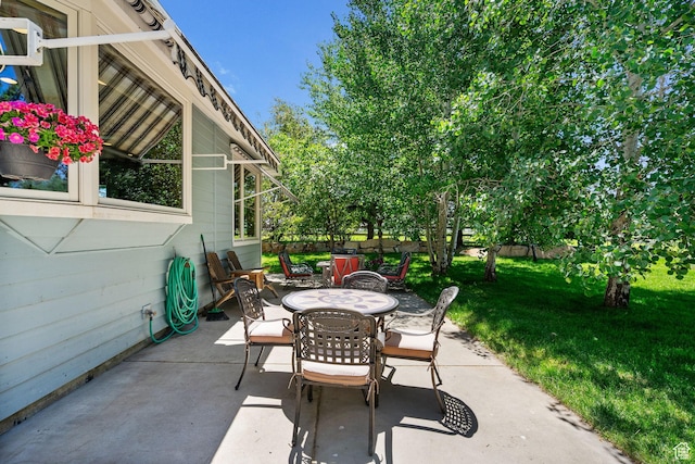 2125 E Elk Meadow Cir, Kamas, UT 84036 - view of patio / terrace featuring outdoor dining space