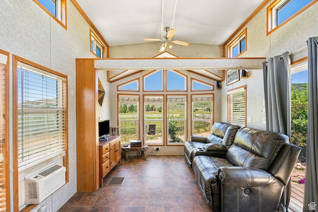2125 E Elk Meadow Cir, Kamas, UT 84036 - sunroom / solarium featuring lofted ceiling and cooling unit