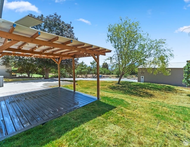10 S 1400 E, Pleasant Grove, UT 84062 - view of grassy yard with a pergola and a patio area