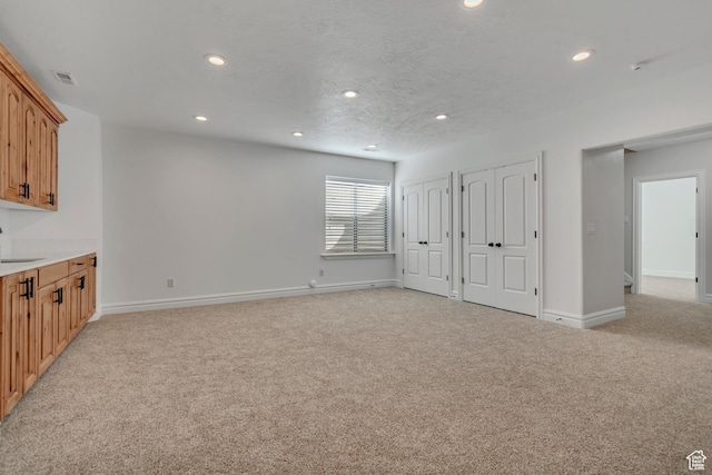 4067 W View Pointe Dr N, Highland, UT 84003 - unfurnished living room with light carpet and recessed lighting