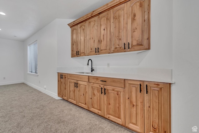 4067 W View Pointe Dr N, Highland, UT 84003 - bar area with light colored carpet and recessed lighting