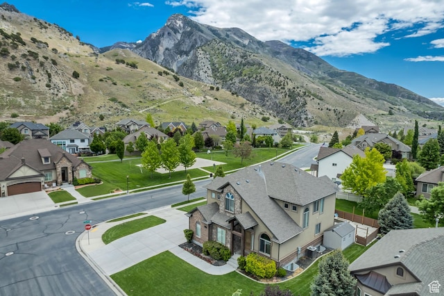 4067 W View Pointe Dr N, Highland, UT 84003 - aerial perspective of suburban area featuring a mountainous background