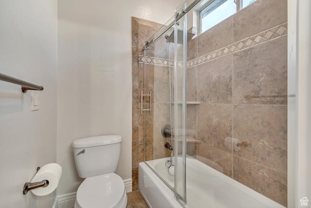 4067 W View Pointe Dr N, Highland, UT 84003 - bathroom with toilet and shower / bath combination with glass door