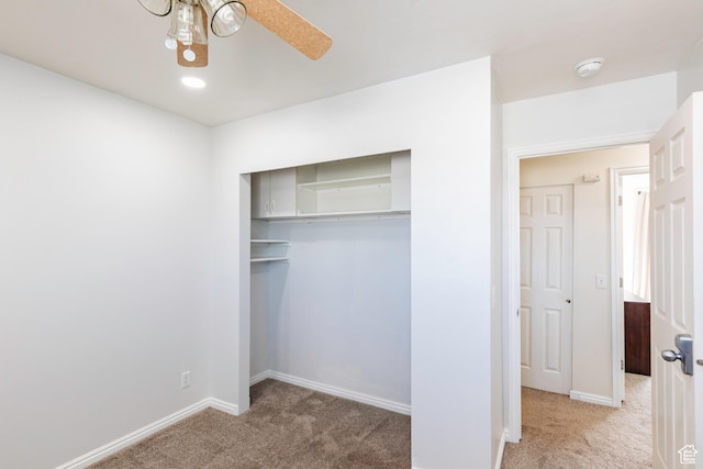 14048 S Van Cott Peak Cir W, Riverton, UT 84096 - unfurnished bedroom with carpet floors, a closet, and ceiling fan