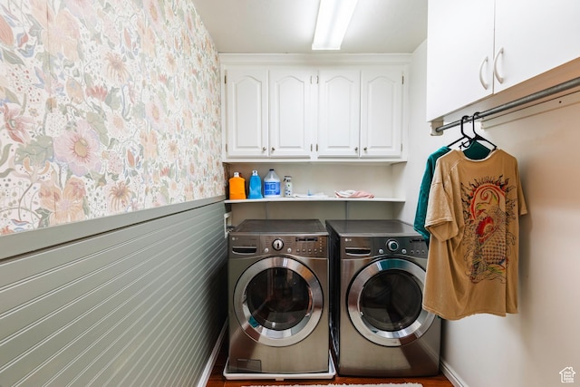 14048 S Van Cott Peak Cir W, Riverton, UT 84096 - washroom featuring separate washer and dryer and cabinet space