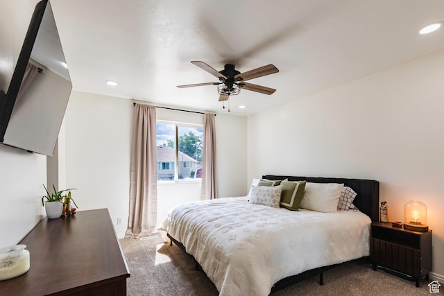 14048 S Van Cott Peak Cir W, Riverton, UT 84096 - carpeted bedroom with recessed lighting and ceiling fan