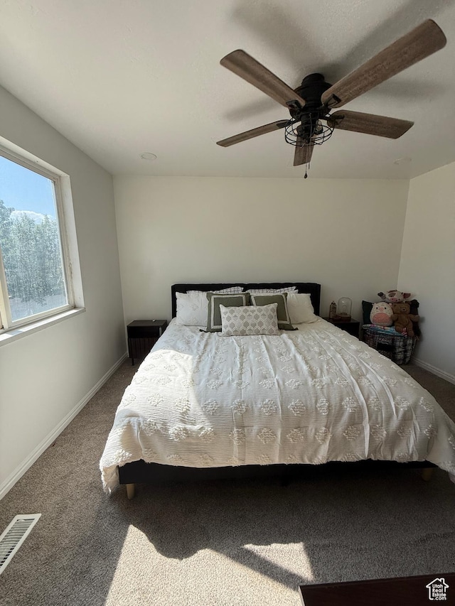 14048 S Van Cott Peak Cir W, Riverton, UT 84096 - carpeted bedroom featuring a ceiling fan and baseboards
