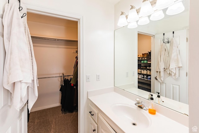 14048 S Van Cott Peak Cir W, Riverton, UT 84096 - bathroom featuring vanity and a spacious closet