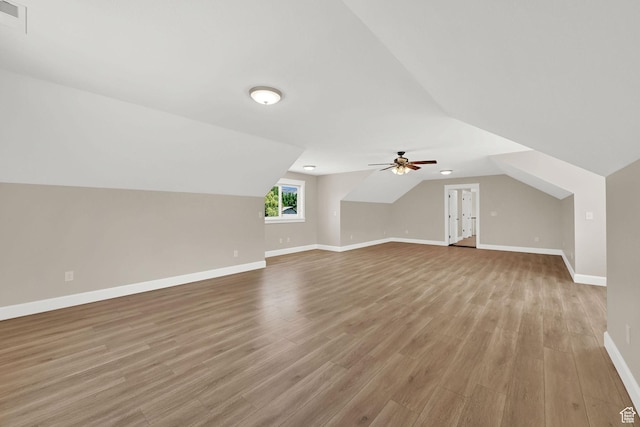6699 E 950 S, Huntsville, UT 84317 - additional living space with light wood finished floors, ceiling fan, and lofted ceiling