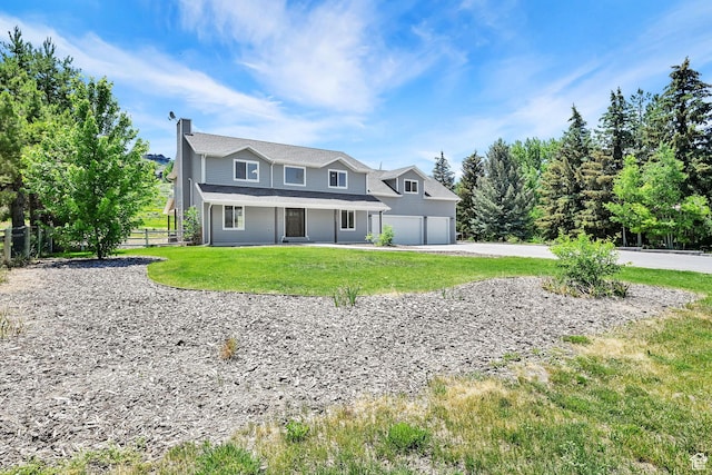 6699 E 950 S, Huntsville, UT 84317 - traditional home featuring driveway, a chimney, and covered porch