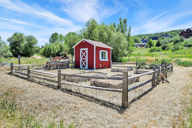 6699 E 950 S, Huntsville, UT 84317 - view of shed featuring a vegetable garden